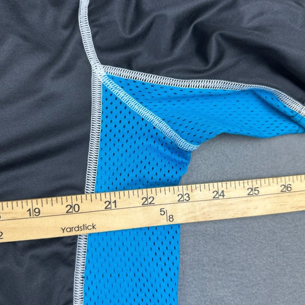 Nike Carolina Panthers NFL Dri-FIT Shirt Mens XXL Black Blue Mesh Training Top